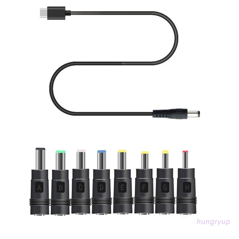 Dây Cáp Nguồn USB C PD Sang 12V 3.5/4.0/4.8/5.5mm 8 Trong 1 Dành Cho Thiết Bị CCTV Camera An Ninh