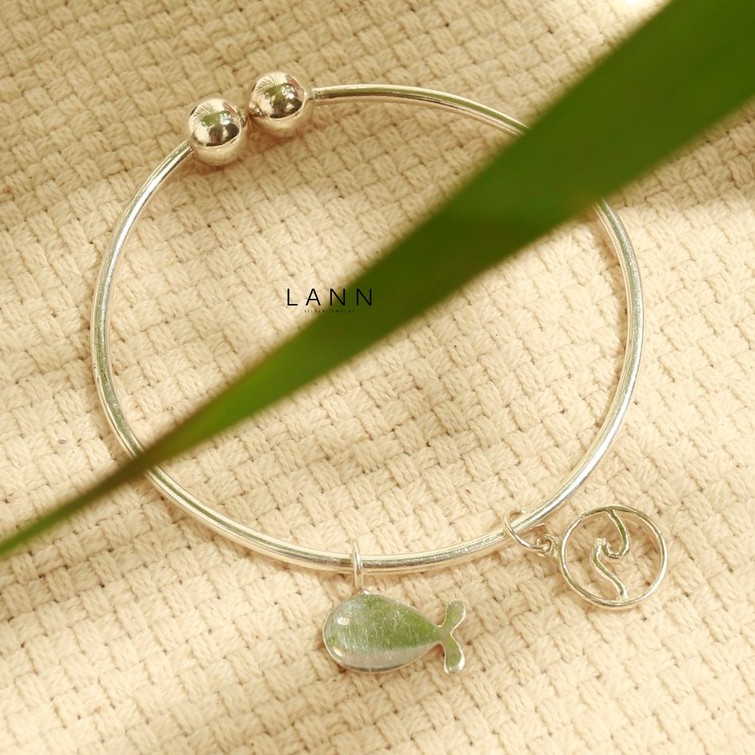 Kiềng Mix Charm Cá Heo Mix Charm Sóng BẠC S925 LANN K062