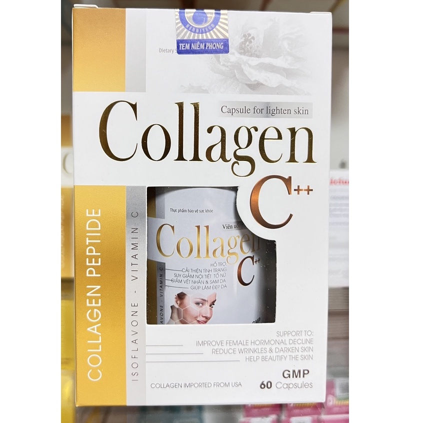 Viên uống đẹp da Collagen C++ trắng da,chống lão hóa,mờ thâm tăng nội tiết tố nữ.suckhoechomoinha