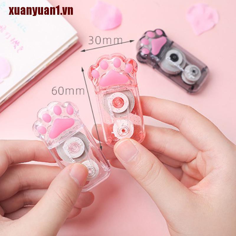 [XUANYUAN1] Bút Xóa Kéo Hình Dấu Chân Mèo Màu Trắng Dễ Thương Dành Cho Văn Phòng Trường Học