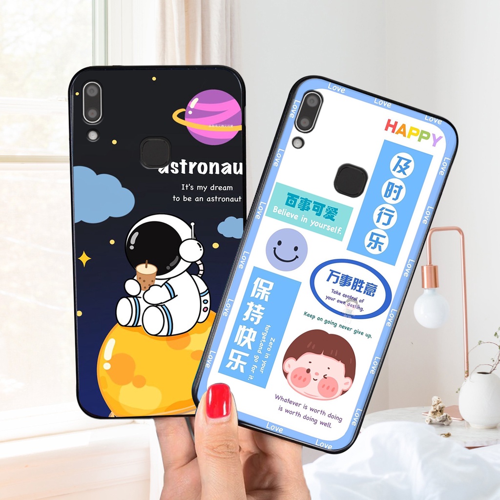 Ốp lưng Vivo Y91 / Y93 / Y95 in hình 3D GẤU cute be@r, soda, happy day cực hot ,thời thượng