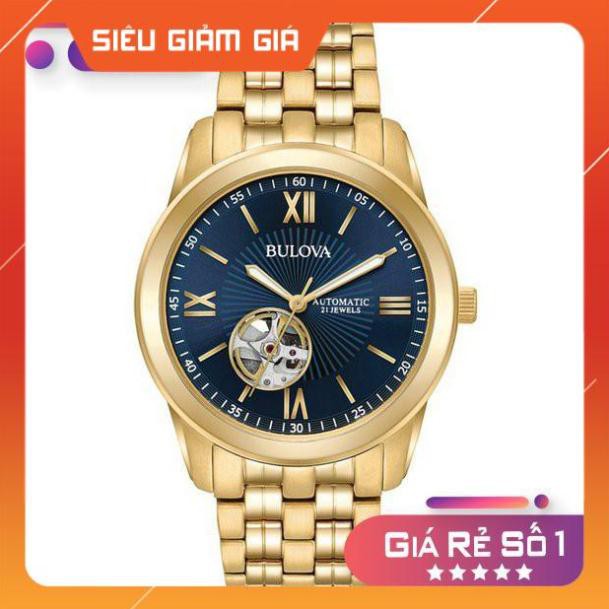 [New 2021] Đồng hồ Nam Automatoc BULOVA 97A131 dây kim loại , hở tim Full Box ⚜️Hàng Authentic⚜️