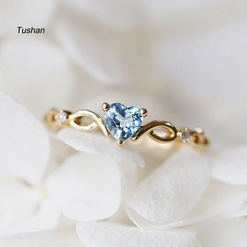 Dụng Cụ Kéo Căng TUSHNhẫn HợP Kim ĐíNh Đá HìNh Tim ThờI Trang