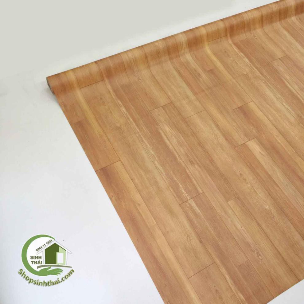 Simili trải sàn vân gỗ màu vàng đẹp, mẫu mới ra, bề mặt có vân nhám như gỗ thật.