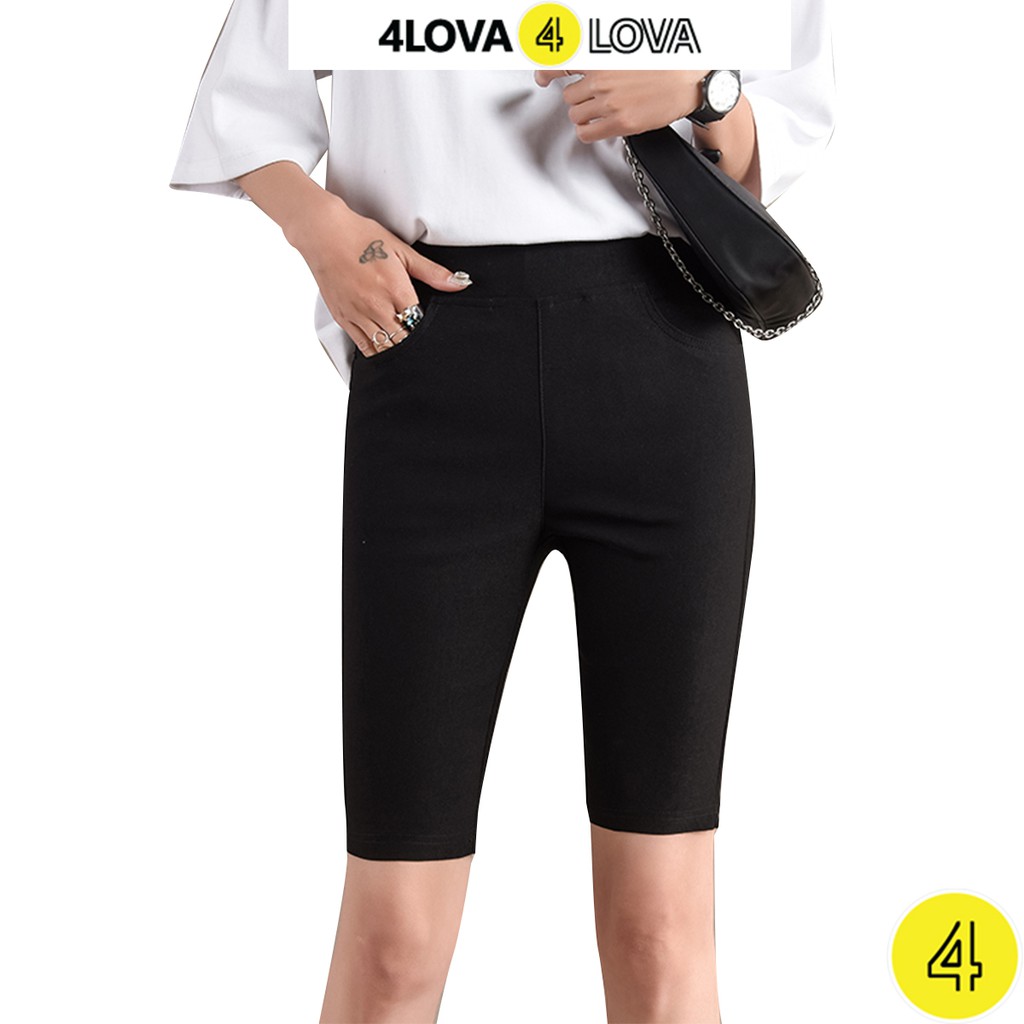 Quần legging lửng nữ cạp chun 4LOVA nâng mông co giãn siêu thoáng mát