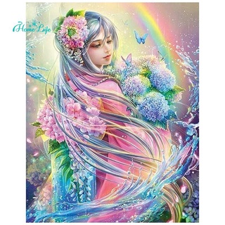 Bộ Tranh Đính Đá Diy Hình Cô Gái Anime Kích Thước 30x40cm Dùng Để Trang Trí Nhà