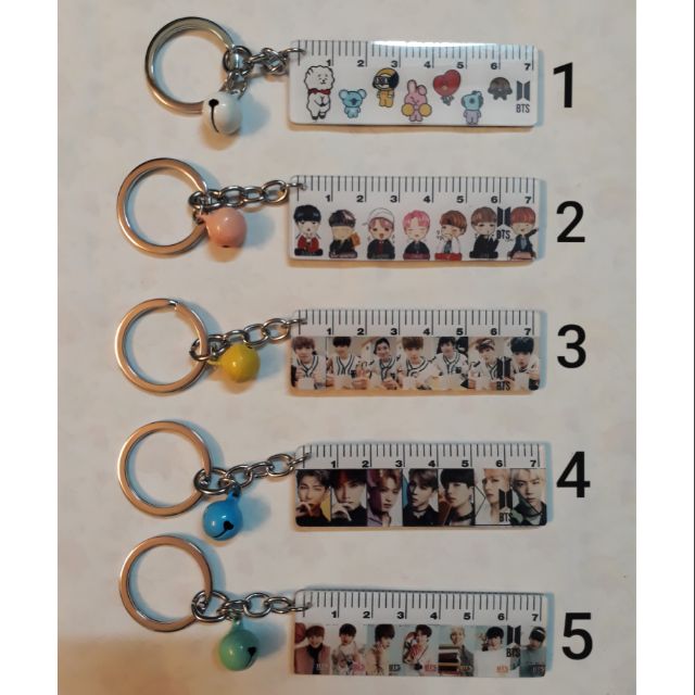 MÓC KHÓA THƯỚC KẺ BTS, BT21