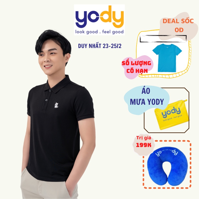 Áo Polo Nam YODY Pique Mắt Chim Thêu Ngực Chất Liệu Thấm Hút Mồ Hôi APM3739