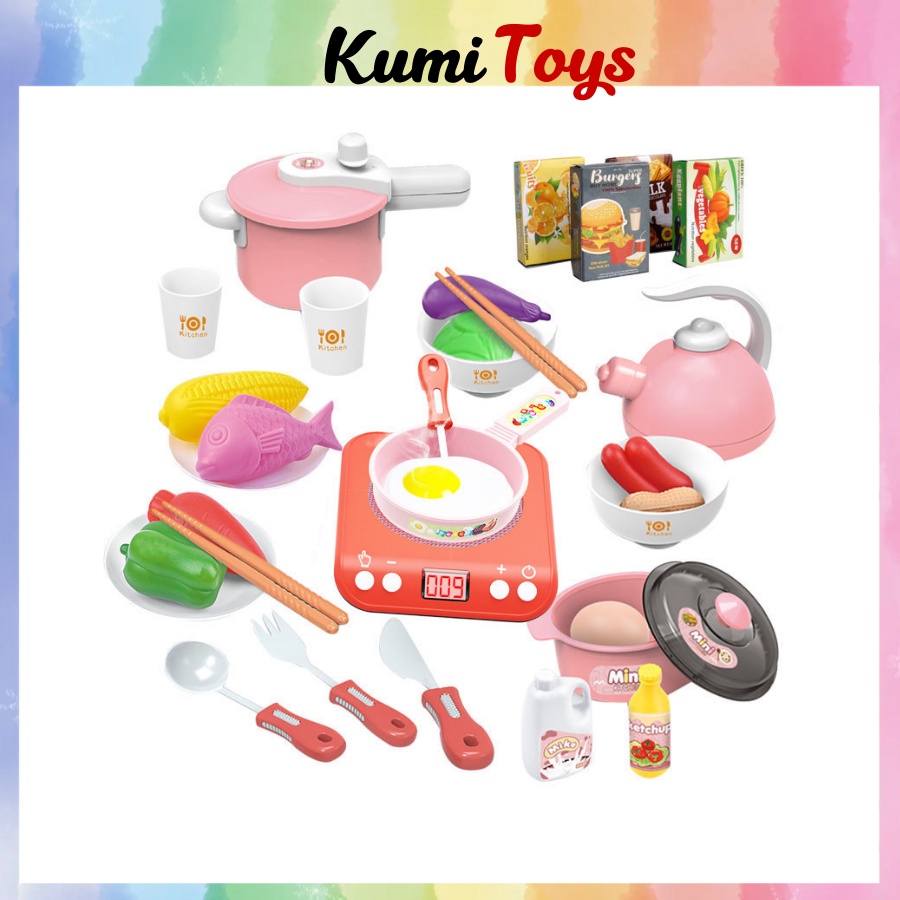 Bộ đồ chơi nấu ăn 78 chi tiết siêu đẹp cho bé nấu ăn Kumi toys