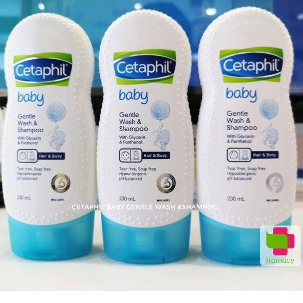 Sữa tắm gội toàn thân 2in1 Cetaphil Baby Wash & Shampoo, Úc (230ml/400ml) cho trẻ từ sơ sinh đến dưới 6 tuổi