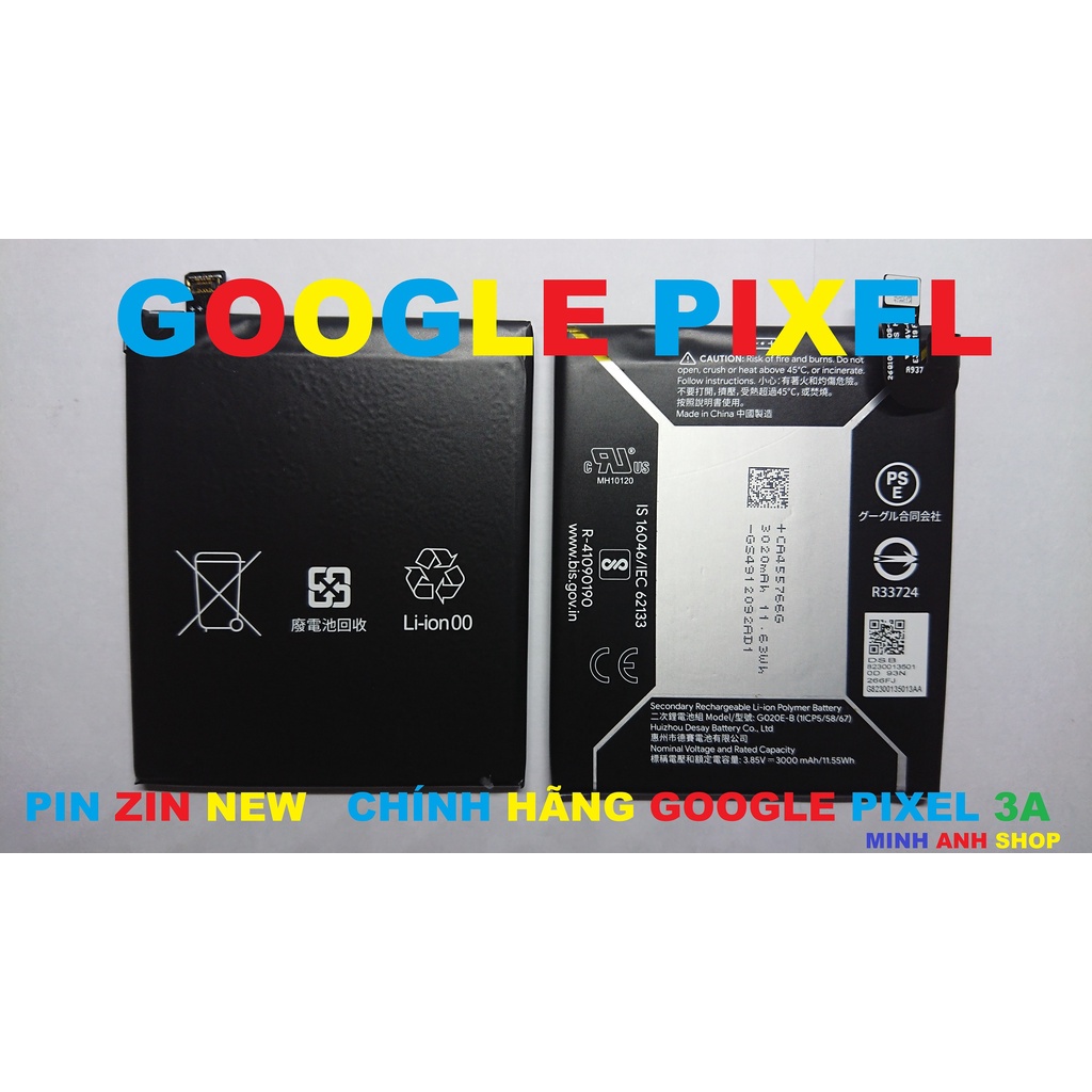 PIN ZIN NEW CHÍNH HÃNG GOOGLE PIXEL 3A