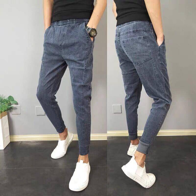 Quần jean nam dáng jogger, co giãn 4 chiều, Ống Suông Đứng Chất Vải Jean S-3XL