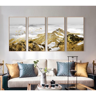 Bộ Tranh Canvas Cao Cấp Núi Vàng Trang Trí Tường CV-242