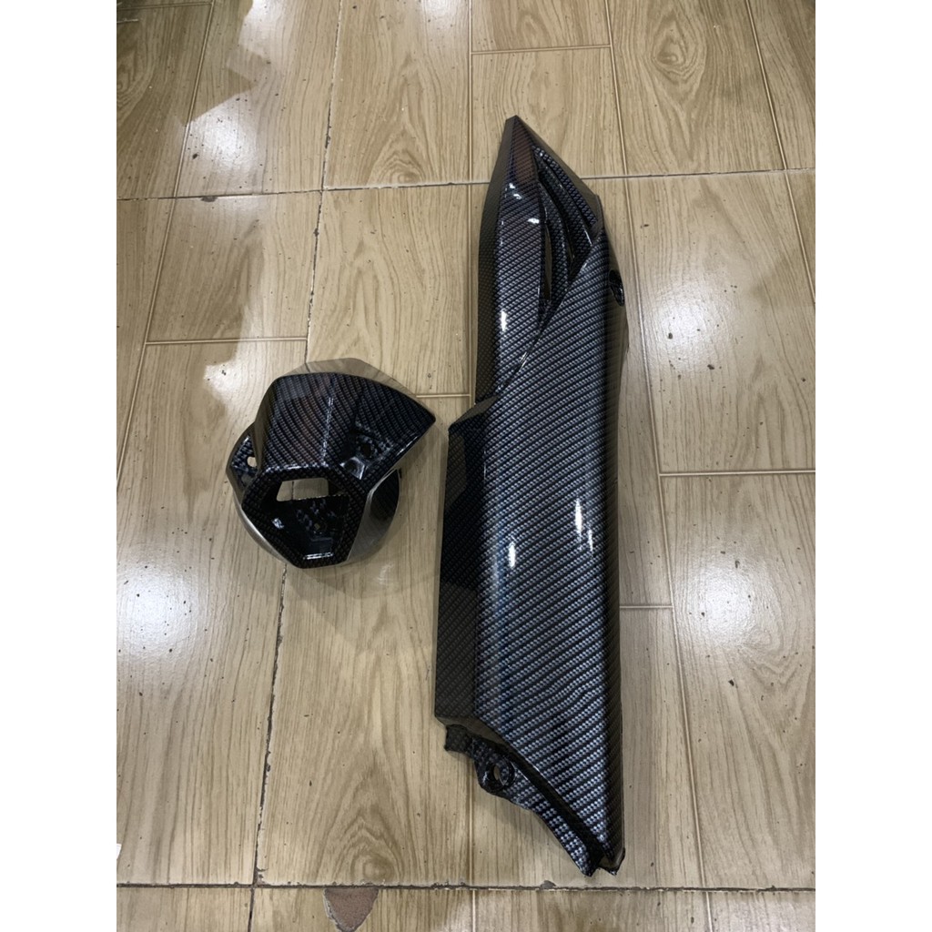 Ốp pô và chụp đích pô xe winner carbon