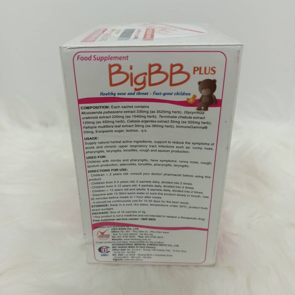 BigBB Plus hồng hộp 16 gói