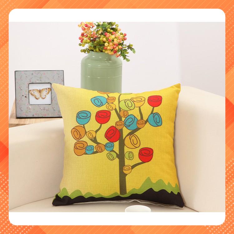 Vỏ gối tựa lưng, sofa trang trí nhà cửa, văn phòng, cửa hàng mẫu cây M59