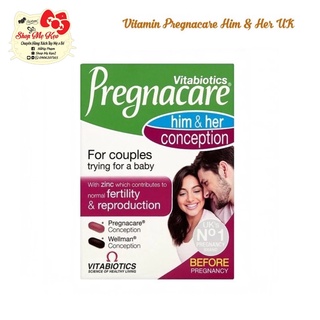 {Date 2026} Viên uống (60v) tăng khả năng thụ thai cho nam nữ Pregnacare Him and Her Conception, UK