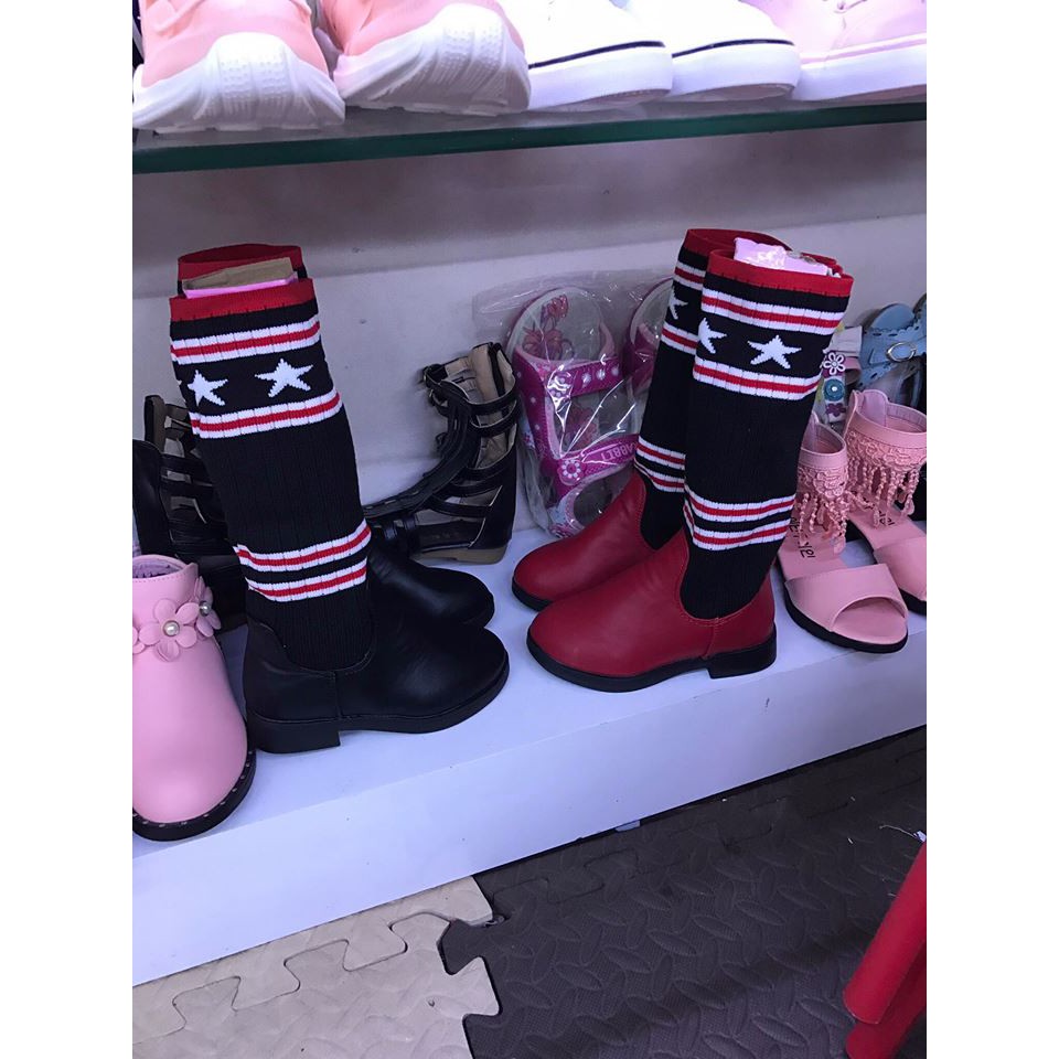 Giày bốt len cổ cao sành điệu thời trang LIMIBABY cho bé gái đi tiệc, đi học, đi chơi GA39