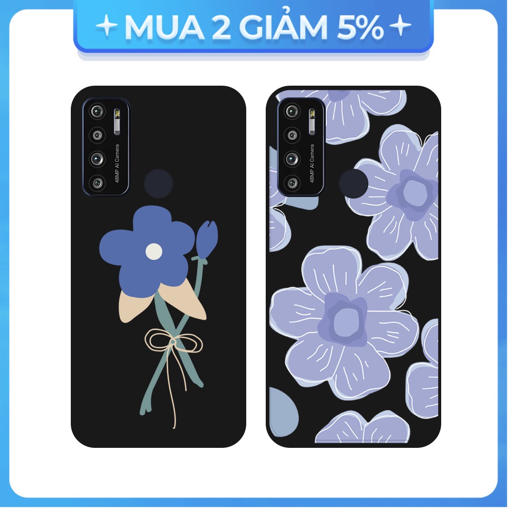 Ốp lưng Vsmart Joy 3/Joy 4/Active 3/Bee 3/Live/...dẻo đen hình Hoa Tím