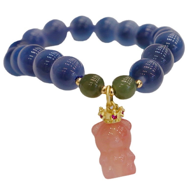 Hàng Mới Về [Hàng Mới Về] Vòng Tay Chuỗi Hạt Đá Mã Não Màu Hồng Xinh Xắn