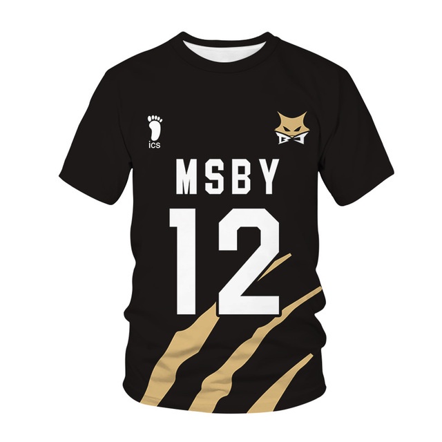 CLOOCL Hot Haikyuu MSBY!! Áo Thun Ngắn Tay Cổ Tròn Dáng Rộng Thời Trang Cá Tính