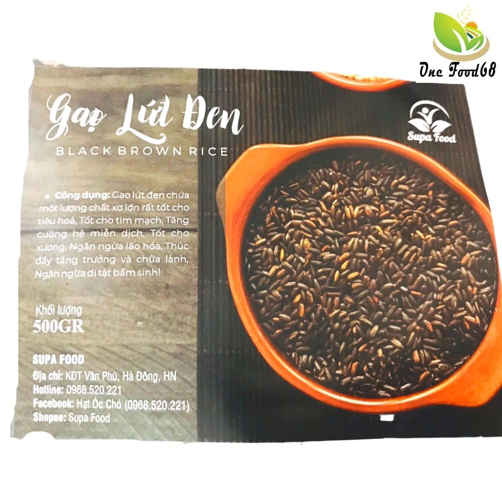 Gạo Lứt Đen Dẻo Điện Biên - GẠO LỨT TÍM THAN Thơm Ngon Giàu Dinh Dưỡng 1kg - OneFood68