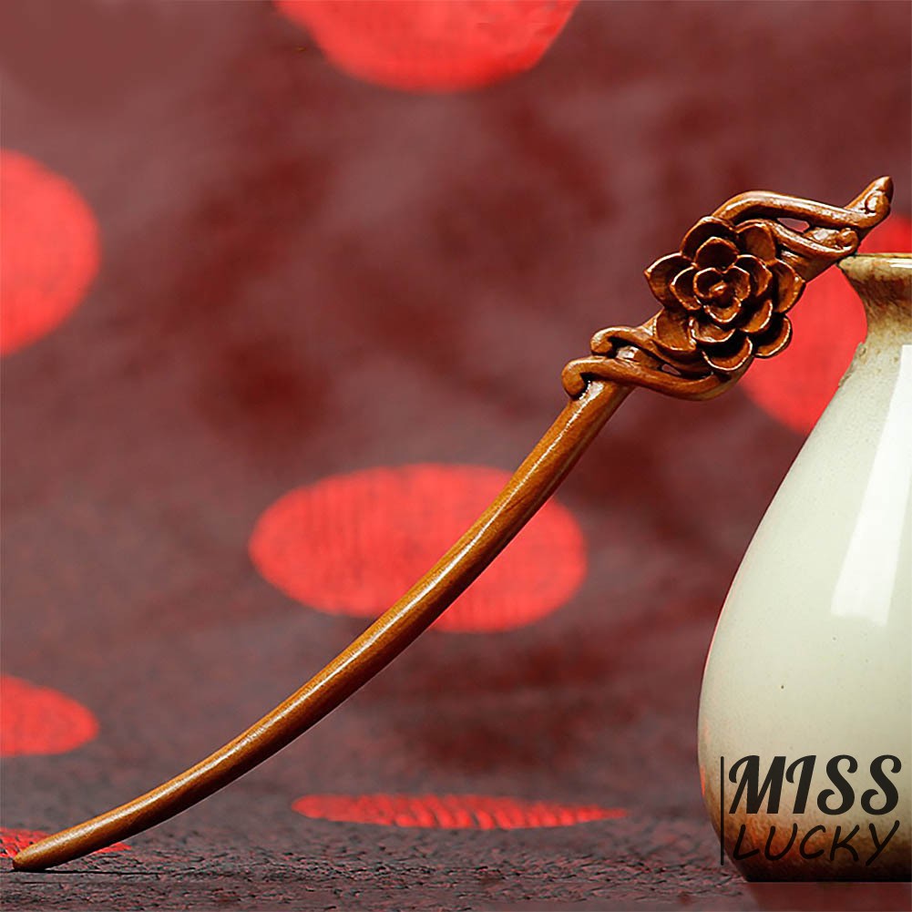 Trâm cài tóc bằng gỗ phong cách thanh lịch dành cho cô dâu