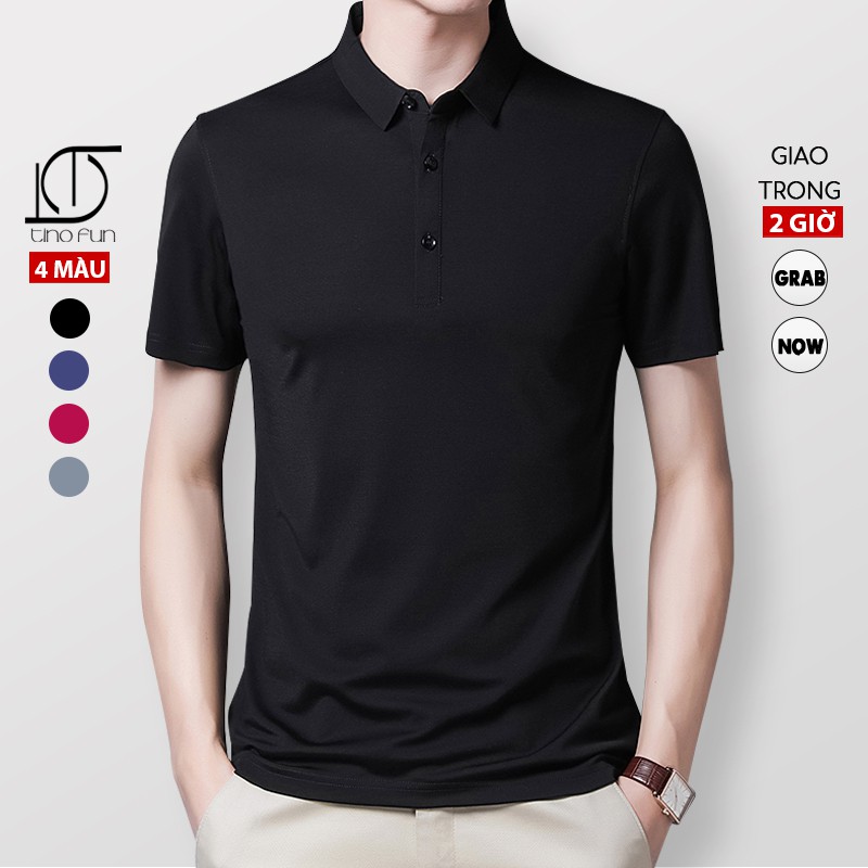 Áo thun nam thể thao PoLo mã TT77 Áo polo nam tay lỡ trơn phong cách Hàn Quốc Hot Trend co giãn cho mùa hè thoáng mát