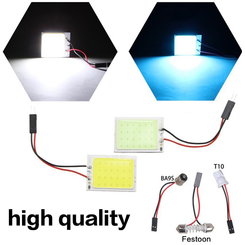 Đèn LED đọc sách COB OM 12V 24SMD 36SMD 48SMD và đui T10 cho xe hơi