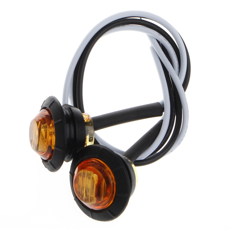 Set 2 Đèn LED Xi Nhan Hình Tròn Màu Hổ Phách 3 / 4 &quot;Dễ Lắp Đặt Dành Cho Ô Tô