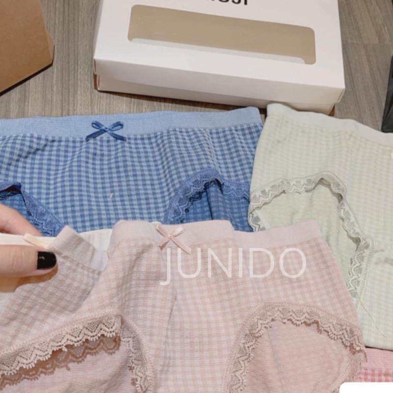 Quần lót nữ cotton kháng khuẩn viền ren mềm mịn QLN01
