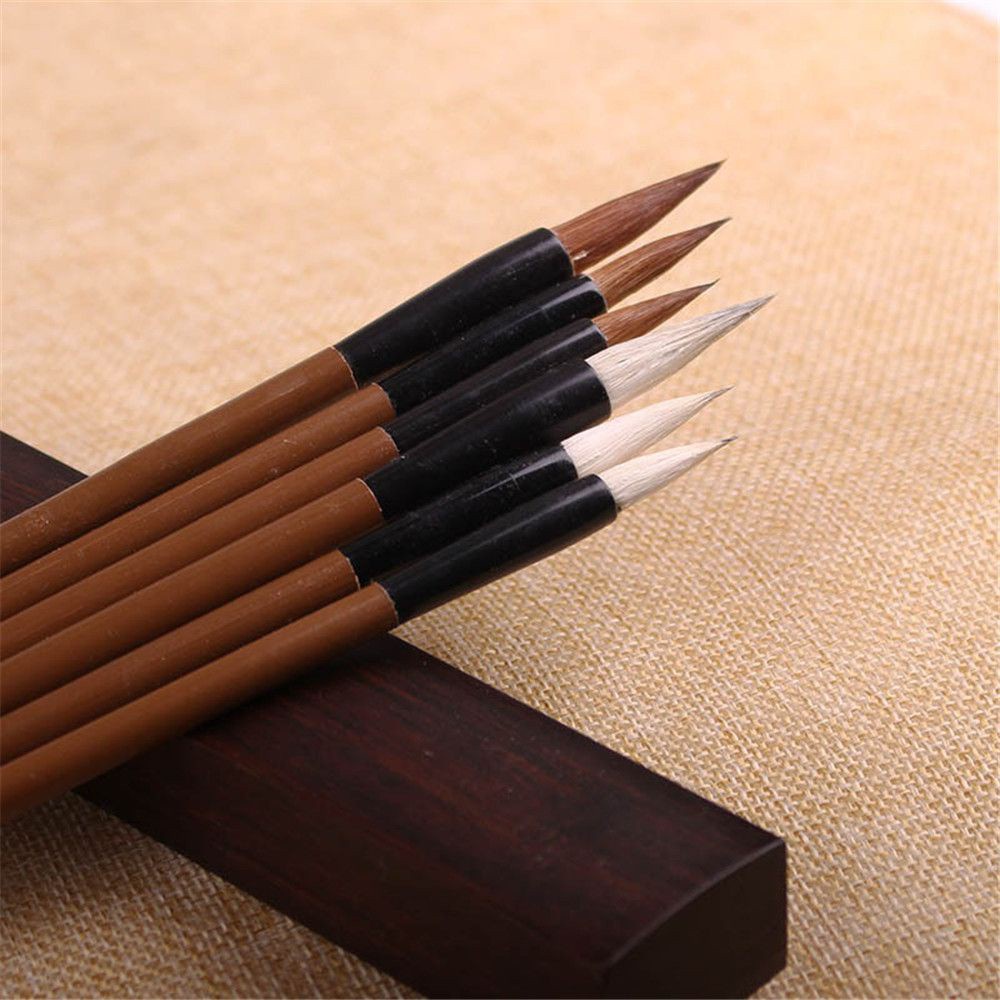 Bộ 6 Cọ Viết Thư Pháp Bằng Tre Kiểu Trung Hoa