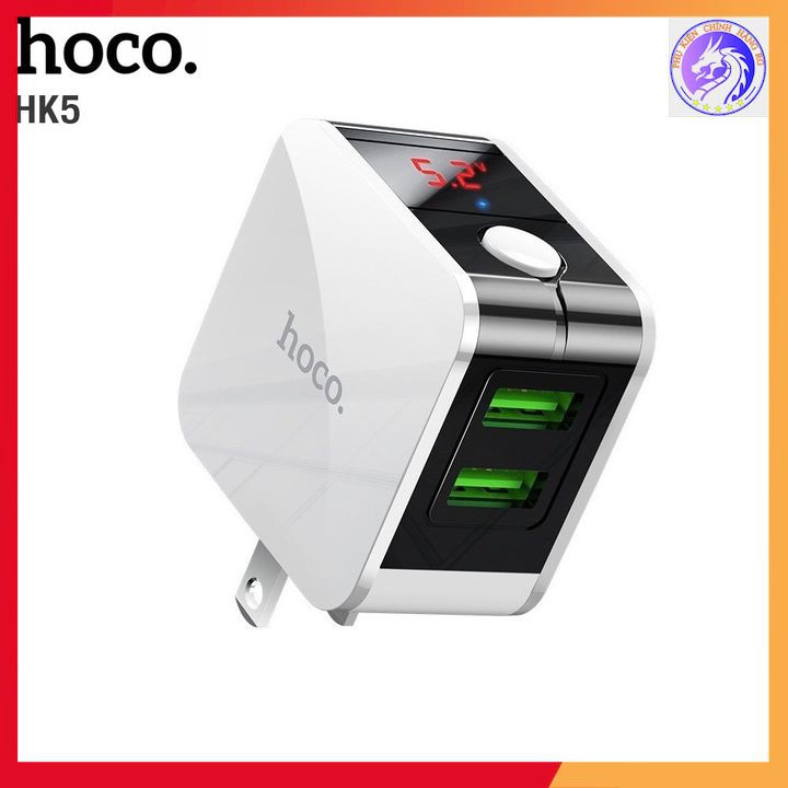 Cốc Sạc Tự Ngắt Thông Minh Chống Chai Pin Hoco HK5 - Có Màn Hình LED - BH 12 Tháng