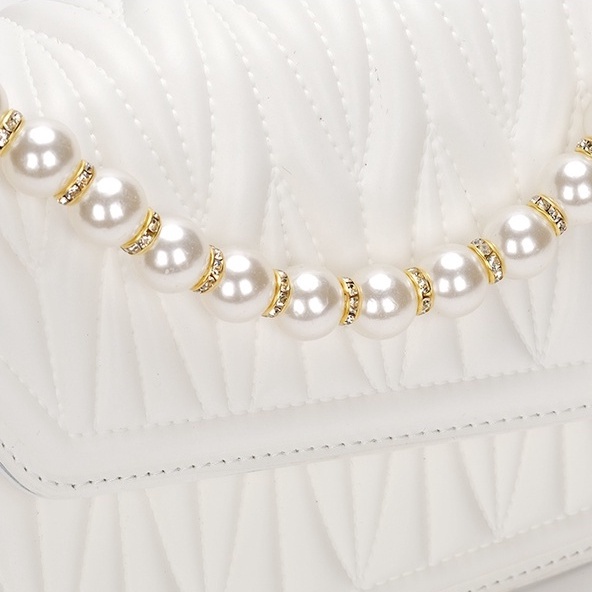 🌸Hàng Order🌸 Túi Xách Nữ CEEKAY Da Vân Quai Da Phối Xích Quấn Nơ Quai Sách Đính Hạt Sang Chảnh Nữ Tính 🌸Hàng Quảng Châu