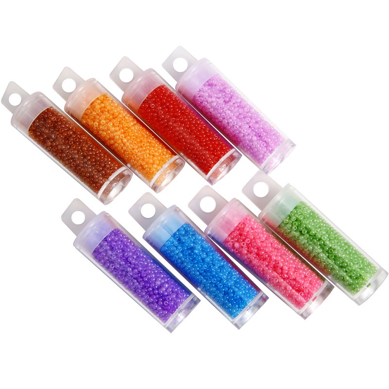 Set 15/500 hạt thủy tinh 2mm dùng làm trang sức thủ công