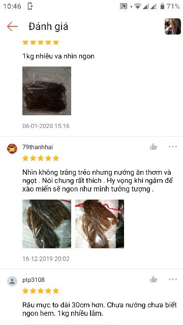 Combo 2kg râu mực khô.