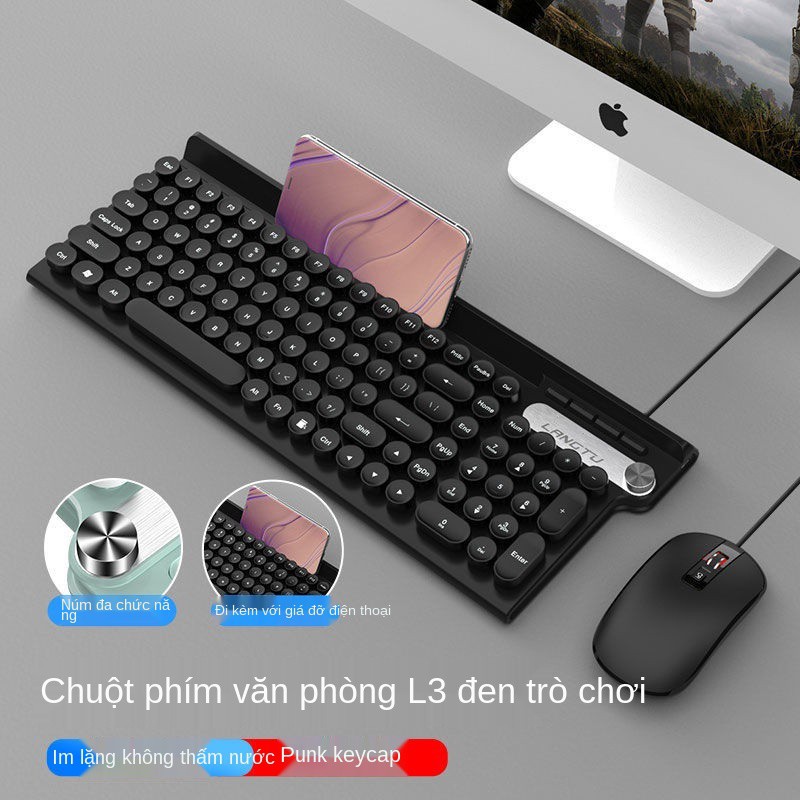 Bộ bàn phím và chuột Langtu máy tính xách tay chơi game bên ngoài cô gái dễ thương văn phòng đặc biệt gõ tĩnh | BigBuy360 - bigbuy360.vn