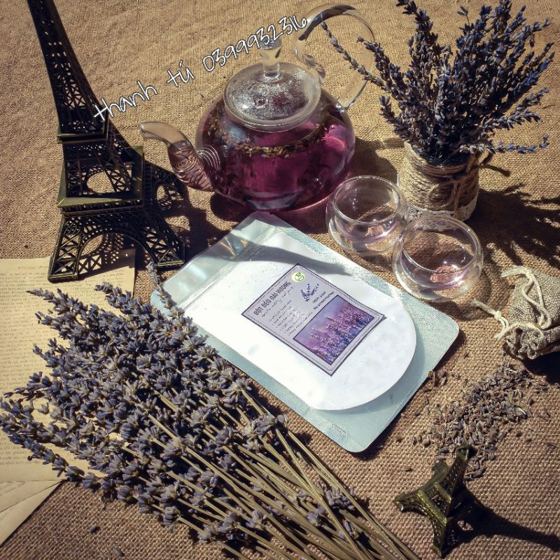 100g bột dẻo đắp mặt hoa oải hương nguyên chất