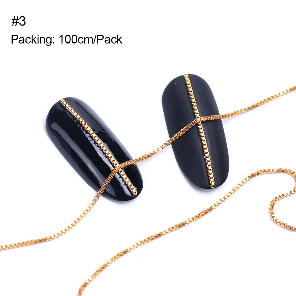 [Hàng mới về] Dây xích khóa kéo 1m 3D trang trí móng tay DIY