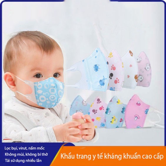 Khẩu trang trẻ em 3D , Khẩu trang cho bé 0-10 tuổi