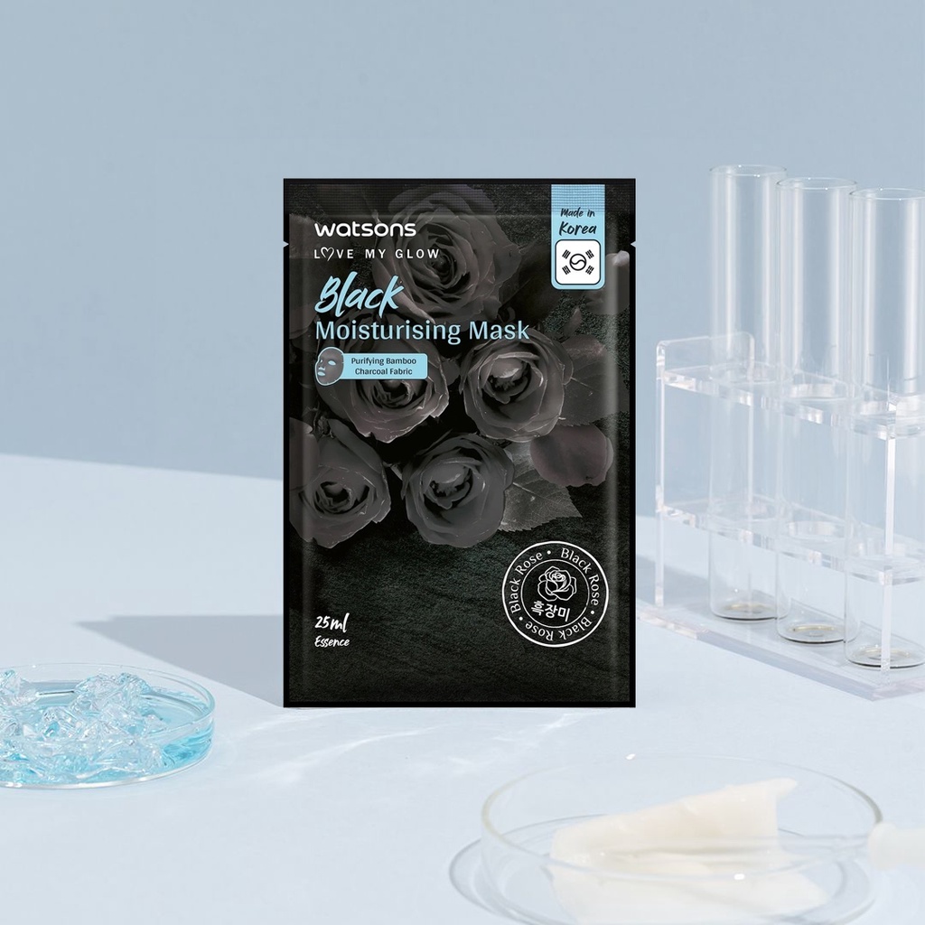 Mặt Nạ Watsons Black Moisturising Mask Black Rose Dưỡng Ẩm 25ml