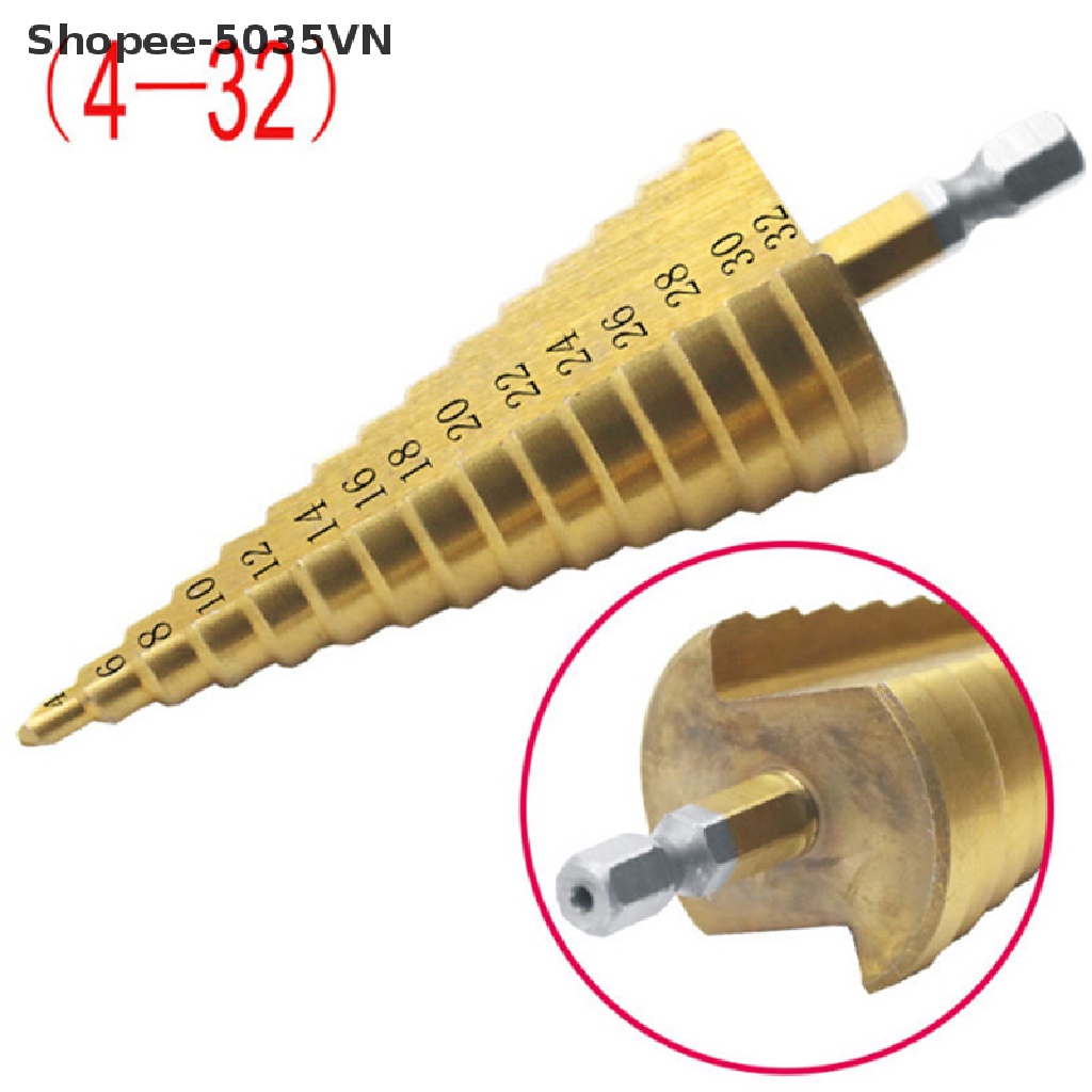 Bộ Mũi Khoan Lỗ Bằng Thép Titan Kích Thước 4-12 / 20 / 32mm Chuyên Dụng