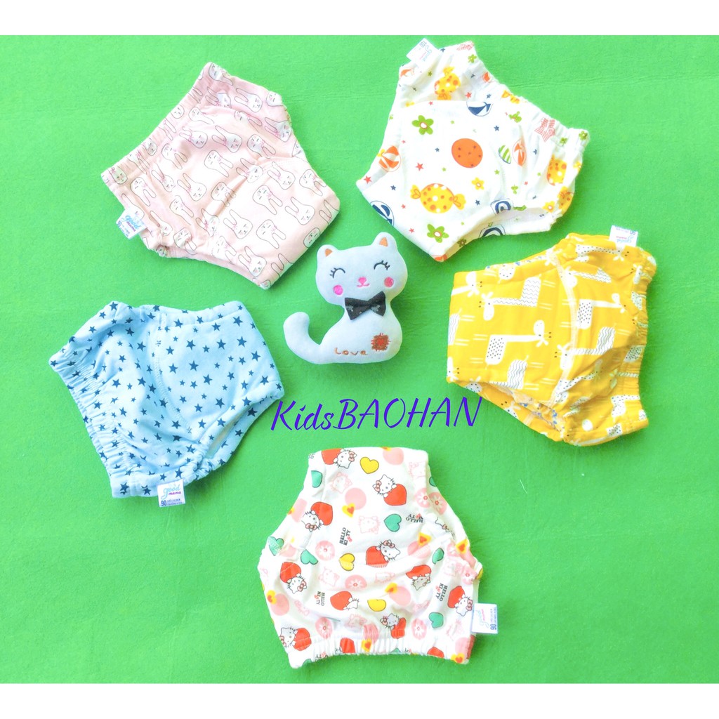 3 Quần bỏ bỉm GOODMAMA 6 lớp .Size: 80 - 90 - 100-cho bé từ 5kg-17kg