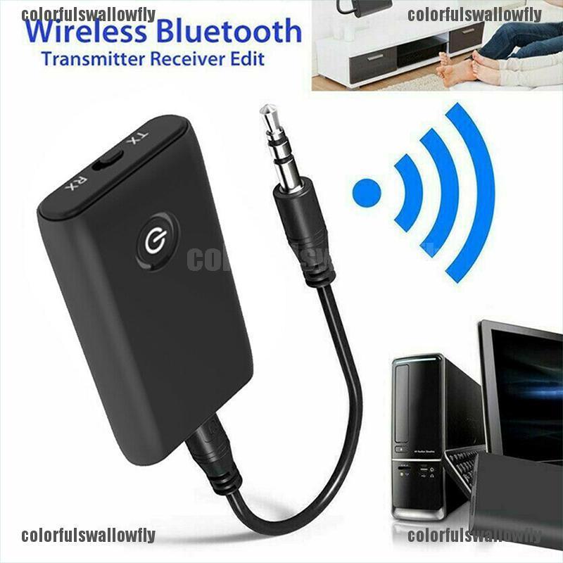 Colorfulswallowfly Bluetooth 5.0 Transmitter and Receiver 2-in-1 Wireless 3.5mm Audio Aux R7K4 CSF