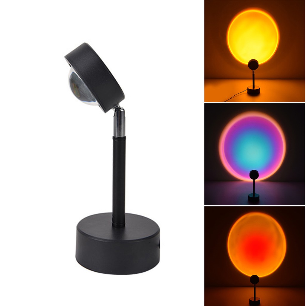 Tiktok Hot Đèn sàn chiếu hoàng hôn/mặt trời/cầu vồng/Đèn Led Màu Cầu Vồng Trang Trí Phòng Ngủ
