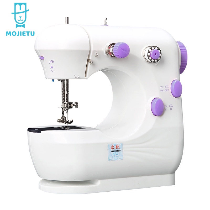 Máy may điện MOJIETU 301 mini 9W có bàn đạp chân nhiều màu lựa chọn