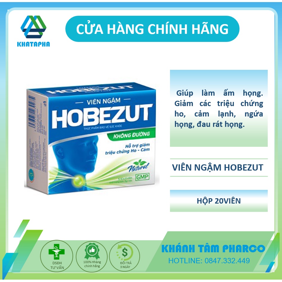 Viên ngậm ho thảo dược Bezut Không đường