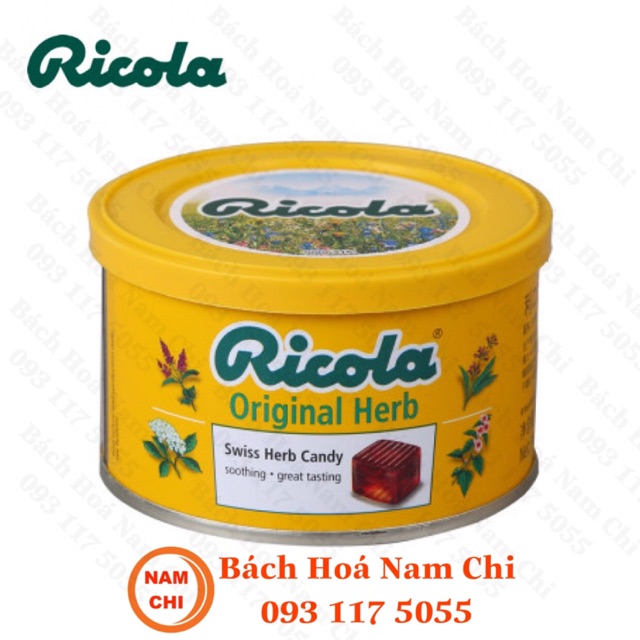 [DATE 2022] Kẹo Ricola Hương Thảo Dược Thuỵ Sĩ Hộp Thiếc 100g