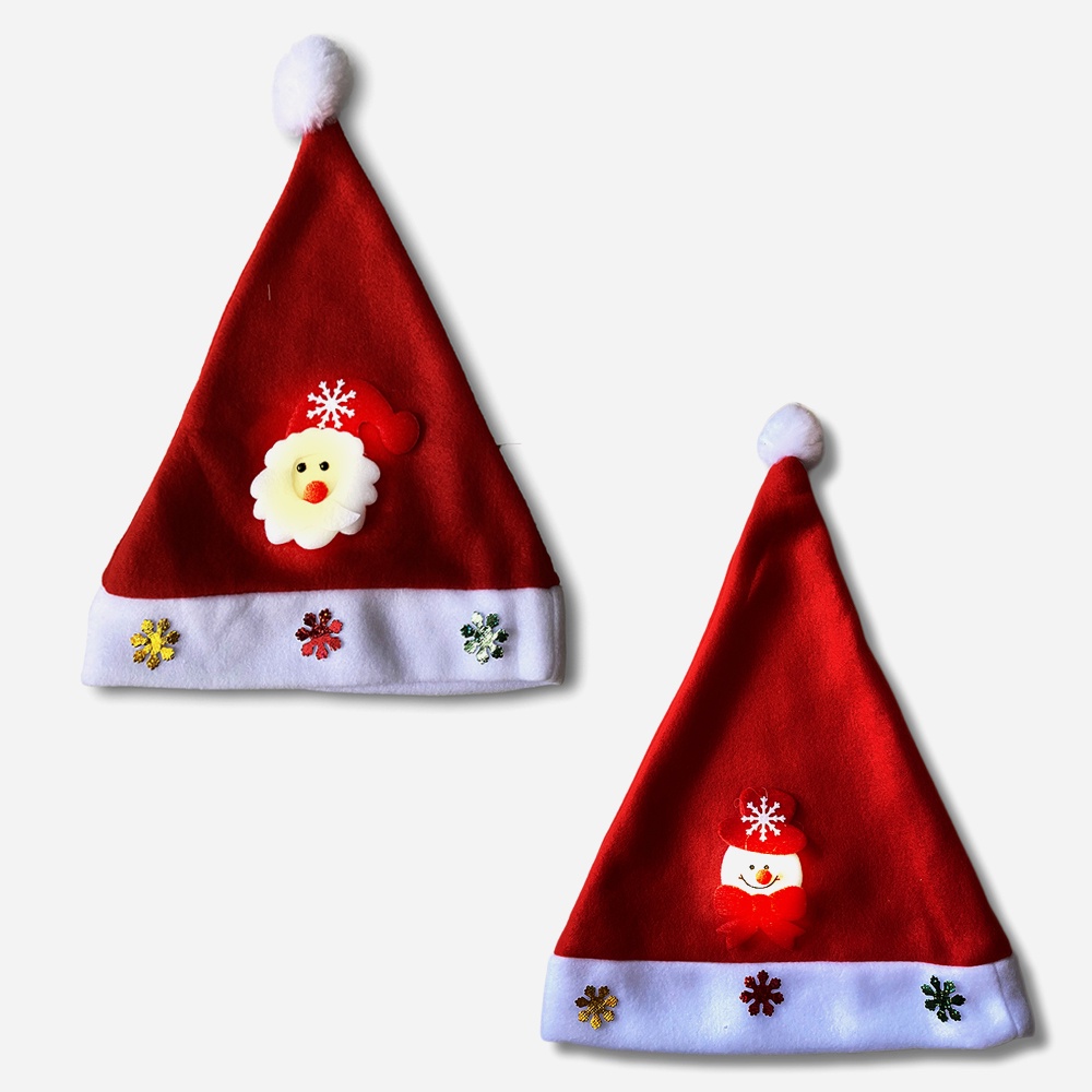 Nón Giáng Sinh ông già Noel mùa đông ấm áp bằng lông nhung cao cấp cho trẻ em và người lớn