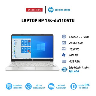 Máy tính xách tay HP 15s-du1105TU, i3-10110U,4GB RAM,256GB SSD,15.6''HD,Win 10 Home
